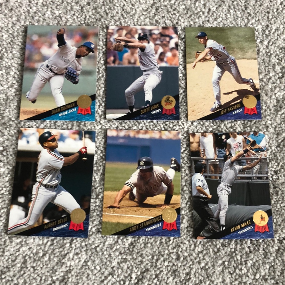💕6 1993 lead baseball cards